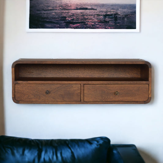 Floating Chestnut Open Console