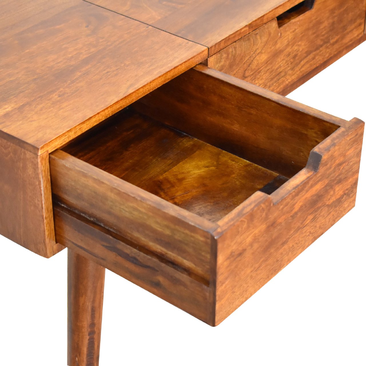 Chestnut Foldable Mirror Table