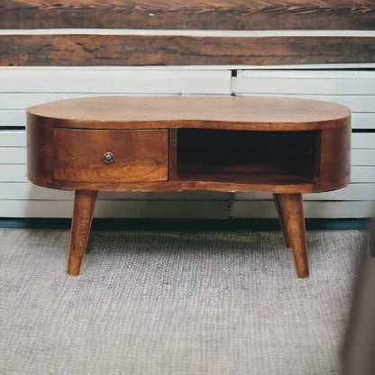 Mini Chesnut Wave Coffee Table