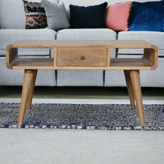 Curved Oak-ish Coffee Table